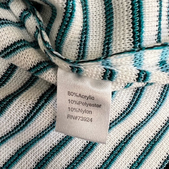 Ming Wang Geometric Striped Cardigan Size M - Picture 6 of 10